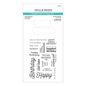 Spellbinders Paper Arts Stamp & Die Cutting Set Many Birthdays (SDS-172)