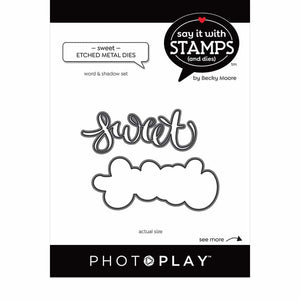 Photoplay Say It With Stamps Photopolymer Stamp & Die Set Sweet (SIS2683/2684)