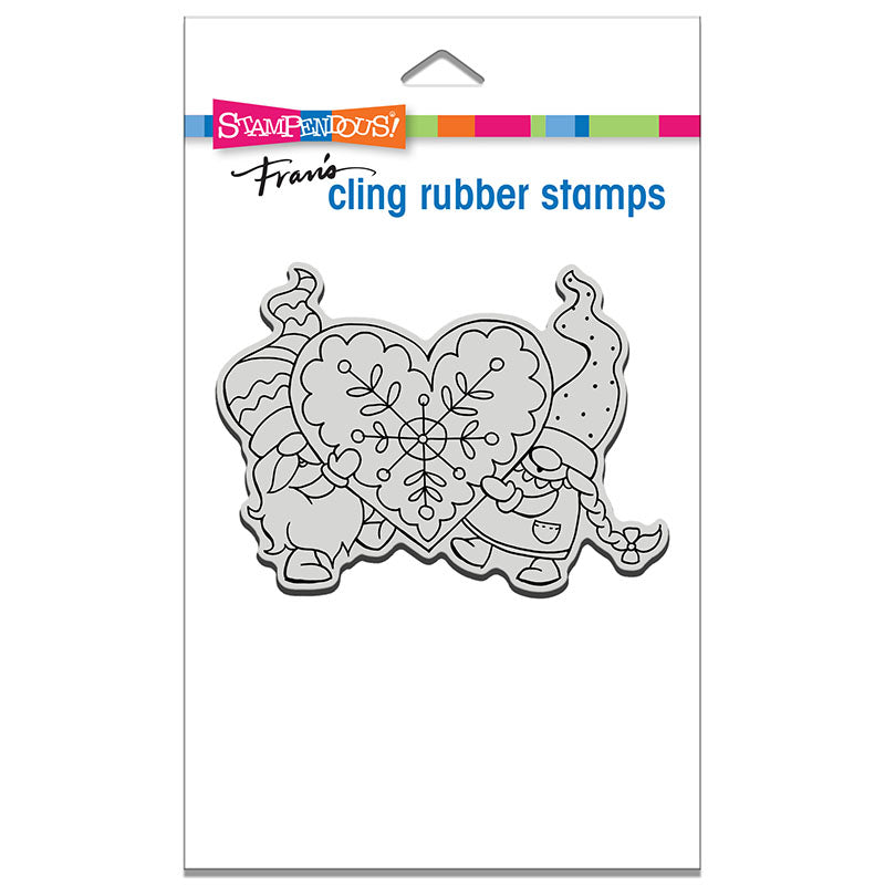 Stampendous Fran's Cling Rubber Stamps Gnome Love (CRP335)