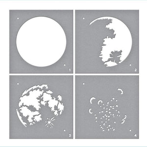 Spellbinders Layered Full Moon Stencil Set (STN-001)