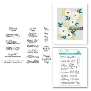 Spellbinders Paper Arts Clear Stamp Sentiments for You (STP-079)