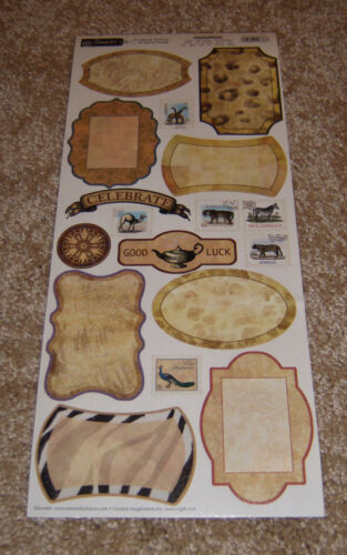 Creative Imaginations Sonnets Terracotta Safari Scrapbook Stickers by Sharon Soneff