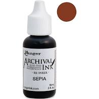 Ranger Archival Ink™ Pads Re-Inker Sepia (ARR30850)