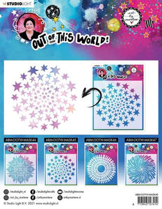 Art by Marlene Out of This World Collection Stencil Star Burst (ABM-OOTW-MASK45)