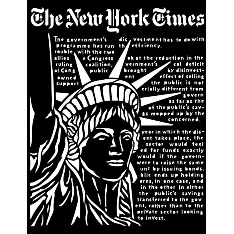 Stamperia Sir Vagabond Aviator Collection Stencil Statue of Liberty (KSTD108)