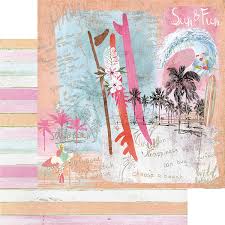 Prima Marketing 12x12 Scrapbook Paper Surfboard Collection Sun & Fun (849474)