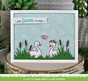 LawnFawn Photopolymer Clear Stamp & Die Set Swan Soiree (LF2220)