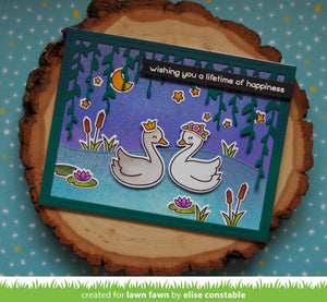 LawnFawn Photopolymer Clear Stamp & Die Set Swan Soiree (LF2220)