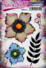 Load image into Gallery viewer, PaperArtsy Rubber Stamp Set Flowers &amp; Leaves designed by Tracy Scott (TS047)
