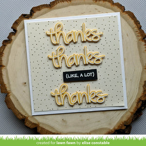 Lawn Fawn Photopolymer Clear Stamp & Die Set Thanks Thanks Thanks (LF2405/2406)