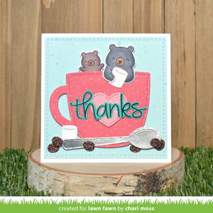 Lawn Fawn Photopolymer Clear Stamp & Die Set Thanks Thanks Thanks (LF2405/2406)