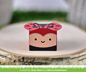 LawnFawn Lawn Cuts Dies Tiny Gift Box Ladybug Add-On (LF2256)