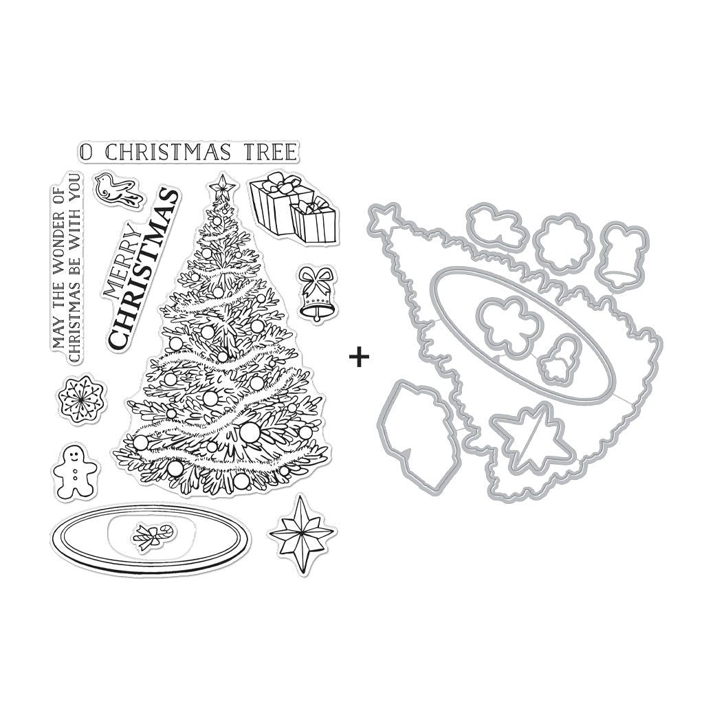 Hero Arts Stamp & Die Set O Christmas Tree (SB336)