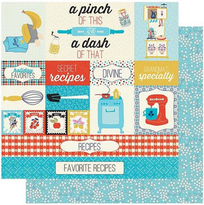 Authentique 12x12 Scrapbook Paper Ingredient Collection Ingredient Twelve (ING012)