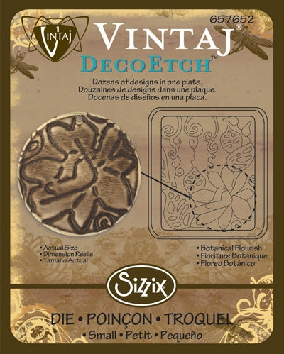 Sizzix Vintaj DecoEtch Botanical Flourish (657652)