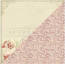 Authentique Vintage Christmas Collection 12x12 Scrapbook Paper Vintage Christmas Eight