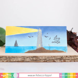 Waffle Flower Stamp-n-Stencil Set Lighthouse (WFS078)