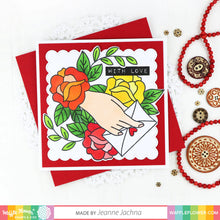 Load image into Gallery viewer, Waffle Flower Love Letter Stamp &amp; Stencil Set
