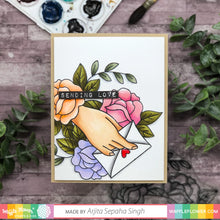 Load image into Gallery viewer, Waffle Flower Love Letter Stamp &amp; Stencil Set
