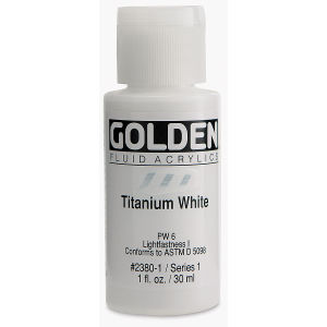 GOLDEN Fluid Acrylics Titanium White (2380-1)