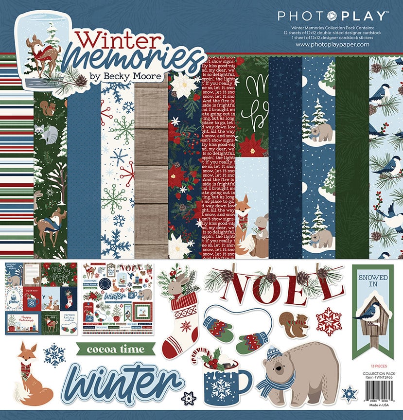 Photoplay Paper 12x12 Collection Pack Winter Memories by Becky Moore (WNT2465)