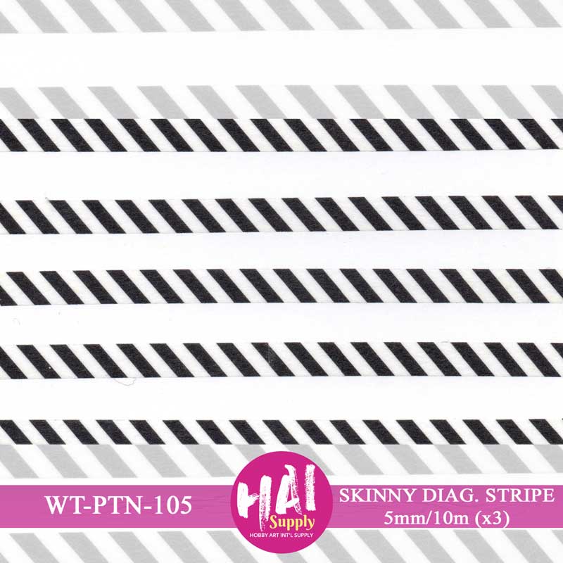 HAI Washi Tape Skinny Black Stripe (WT-PTN-105)