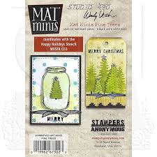 Wendy Vecchi Studio 490 Mat Minis Pine Trees (WVMMPV03)