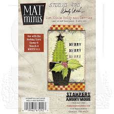 Wendy Vecchi Studio 490 Mat Minis Holly & Berries (WVMMPV04)