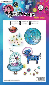 Art by Marlene Out of this World Clear Stamp Set Walk About (ABM-OOTW-STAMP69)