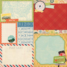 Load image into Gallery viewer, BoBunny Souvenir Collection 12x12 Scrapbook Paper 12&quot; Souvenir Wanderlust (16901542)
