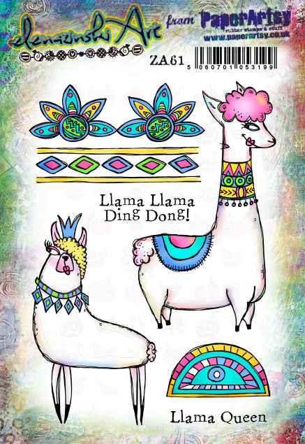 Paper Artsy Stamp Set Llama Llama Ding Dong designed by Elena Zinski (ZA61)