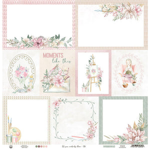 P13 Let Your Creativity Bloom Collection 12x12 Scrapbook Paper Journal Cards (P13-CRB-05)