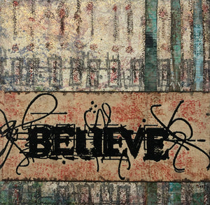 PaperArtsy Eclectica3 Rubber Stamp Set Believe designed by Seth Apter (ESA18)