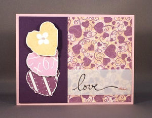 Impression Obsession Cover-A-Card Background Stamp Heart Swirls (CC071)