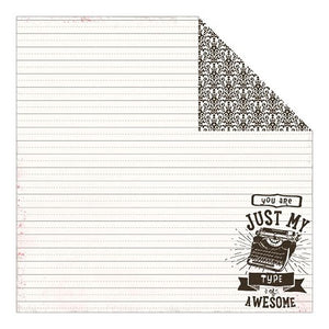 Authentique Crush Collection 12x12 Scrapbook Paper Impressions (CRU011)