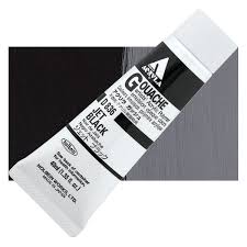 Holbein Acryla Gouache - Jet Black 40 ml Tube - D836