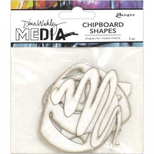 Dina Wakley Media Chipboard Shapes Basics (MDA65913)