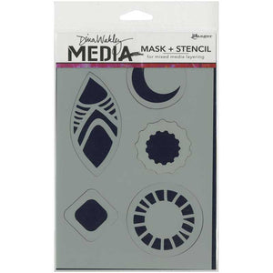 Dina Wakley Media Stencil Funky Masks (MDS49890)