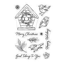 Hero Arts PolyClear Stamp Set Christmas Robins (CM551)