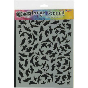 Dylusions 9" x 12" Stencil Breeze of Birds (DYS49777)