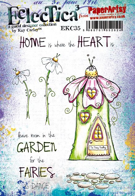 PaperArtsy Eclectica3 Stamp Set Home is Where the Heart Is designed by Kay Carley (EKC35)