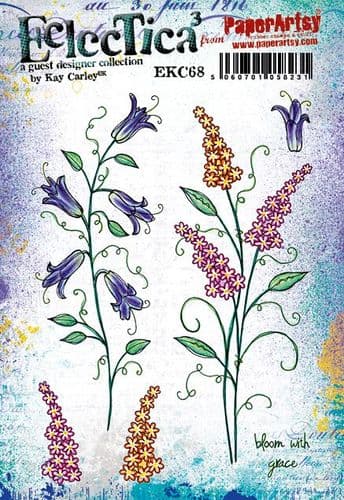 PaperArtsy Eclectica3 Stamp Bloom with Grace by Kay Carley (EKC68)