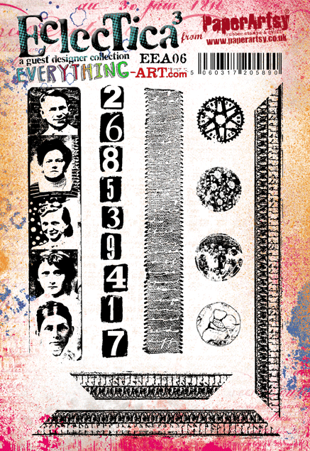 PaperArtsy Eclectica3 Stamp Set 2,6,8 by Everything Art (EEA06)