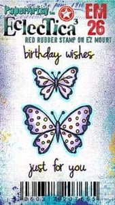 Paper Artsy Eclectica3 Mini Stamp Number 26 Birthday Wishes (EM26)