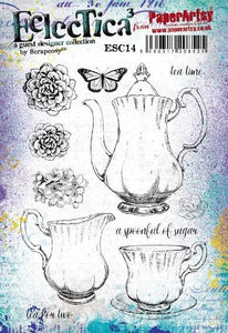 PRE-ORDER PaperArtsy Stamp Set Tea Time designed by Scrapcosy (ESC14)