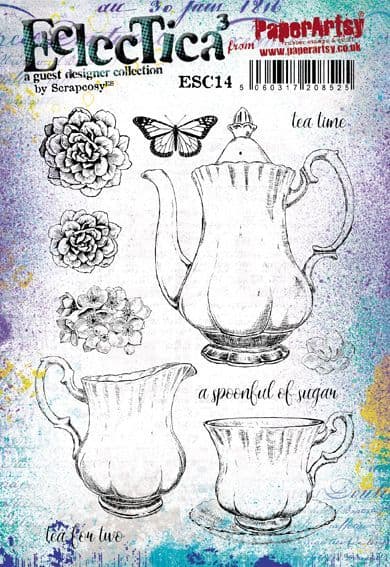 PRE-ORDER PaperArtsy Stamp Set Tea Time designed by Scrapcosy (ESC14)