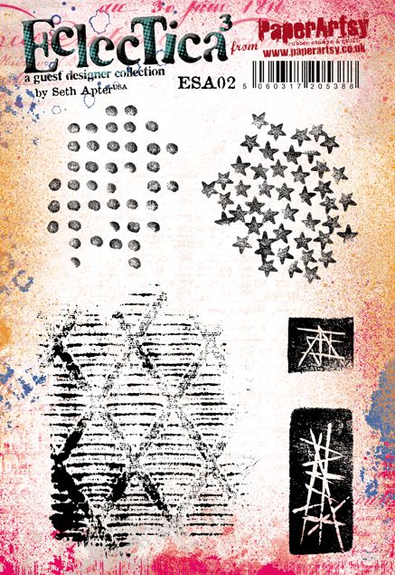 PRE-ORDER PaperArtsy Eclectica3 Rubber Stamp Set Marks designed by Seth Apter (ESA02)