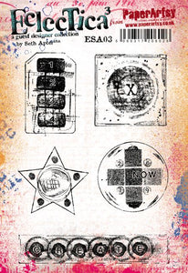 PaperArtsy Eclectica3 Rubber Stamp Set Now designed by Seth Apter (ESA03)