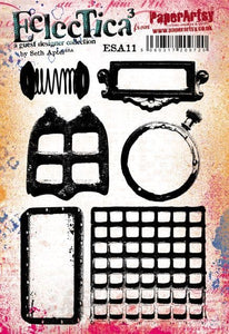 PaperArtsy Eclectica3 Rubber Stamp Set Grid designed by Seth Apter (ESA11)