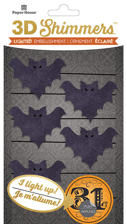 Paper House Productions 3D Shimmers Bat Garland (EMB-0040)